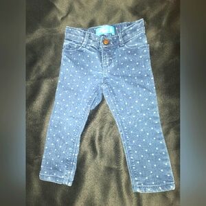 Old Navy Blue Polka Dot Jeans